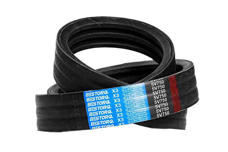 BESTORQ A47 or 4L490 V-Belt, Classic Wrapped Rubber X3 V-Belt, Bla